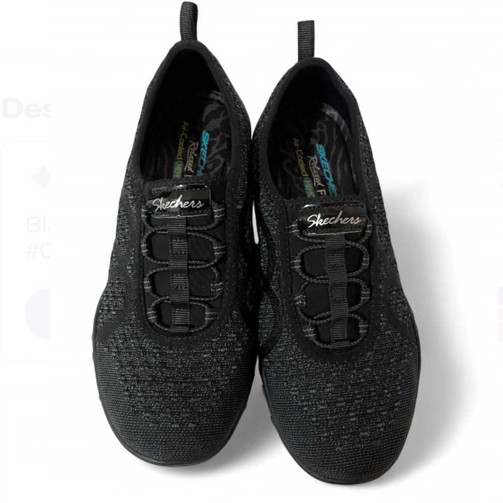 Skechers Black Women's Shoes Relaxed Fit Air Cooled Memory Foam